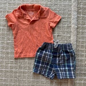 Jumping Beans Coral and Navy Kids Set